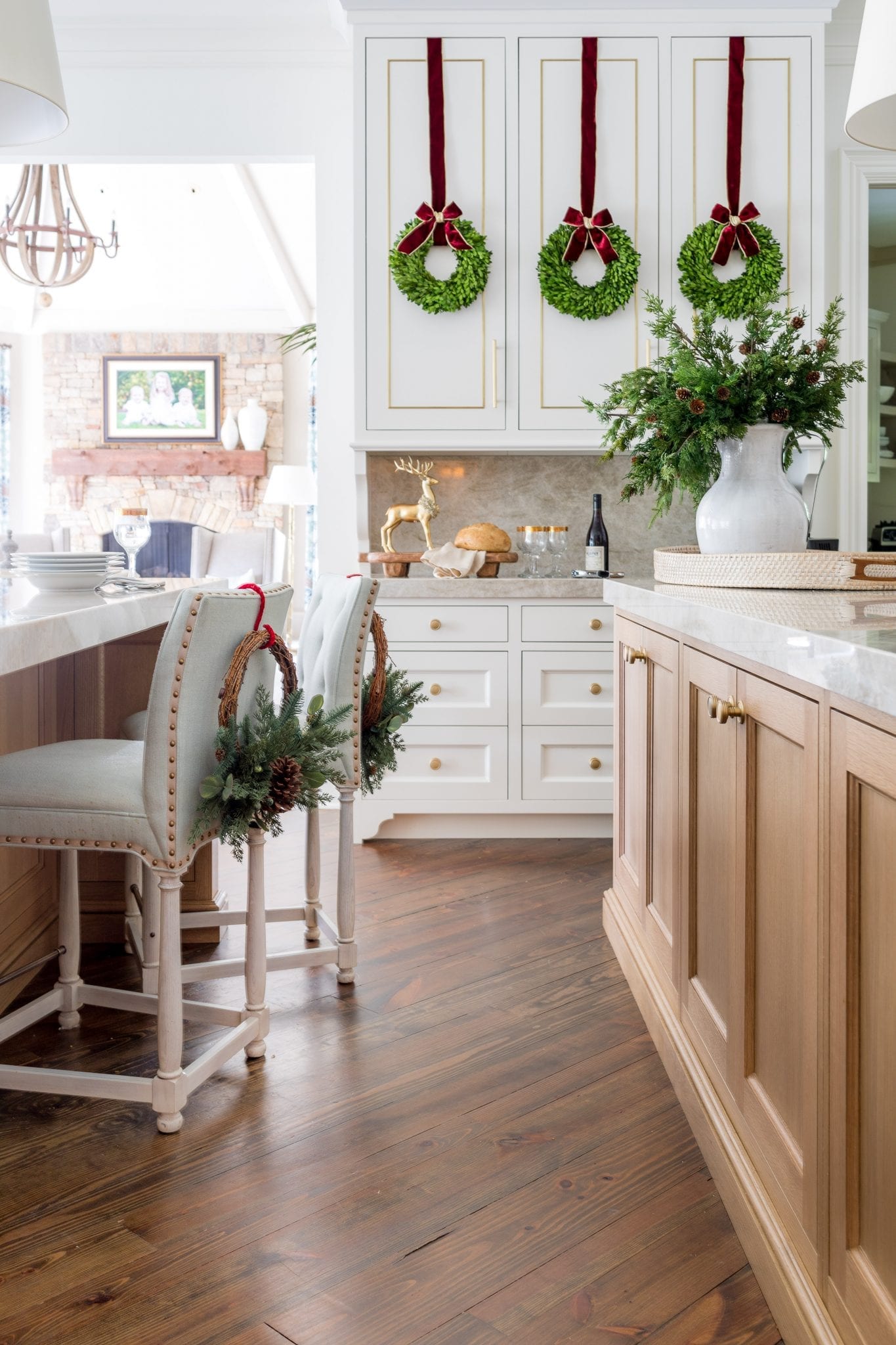 How to Hang Wreath on Kitchen Cabinets